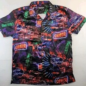 NovaMen "hotel california" print button up shirt